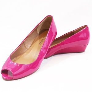 Sz 5 1/2 Talbots Demi Wedge Peep Toe